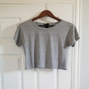 Gray crop top